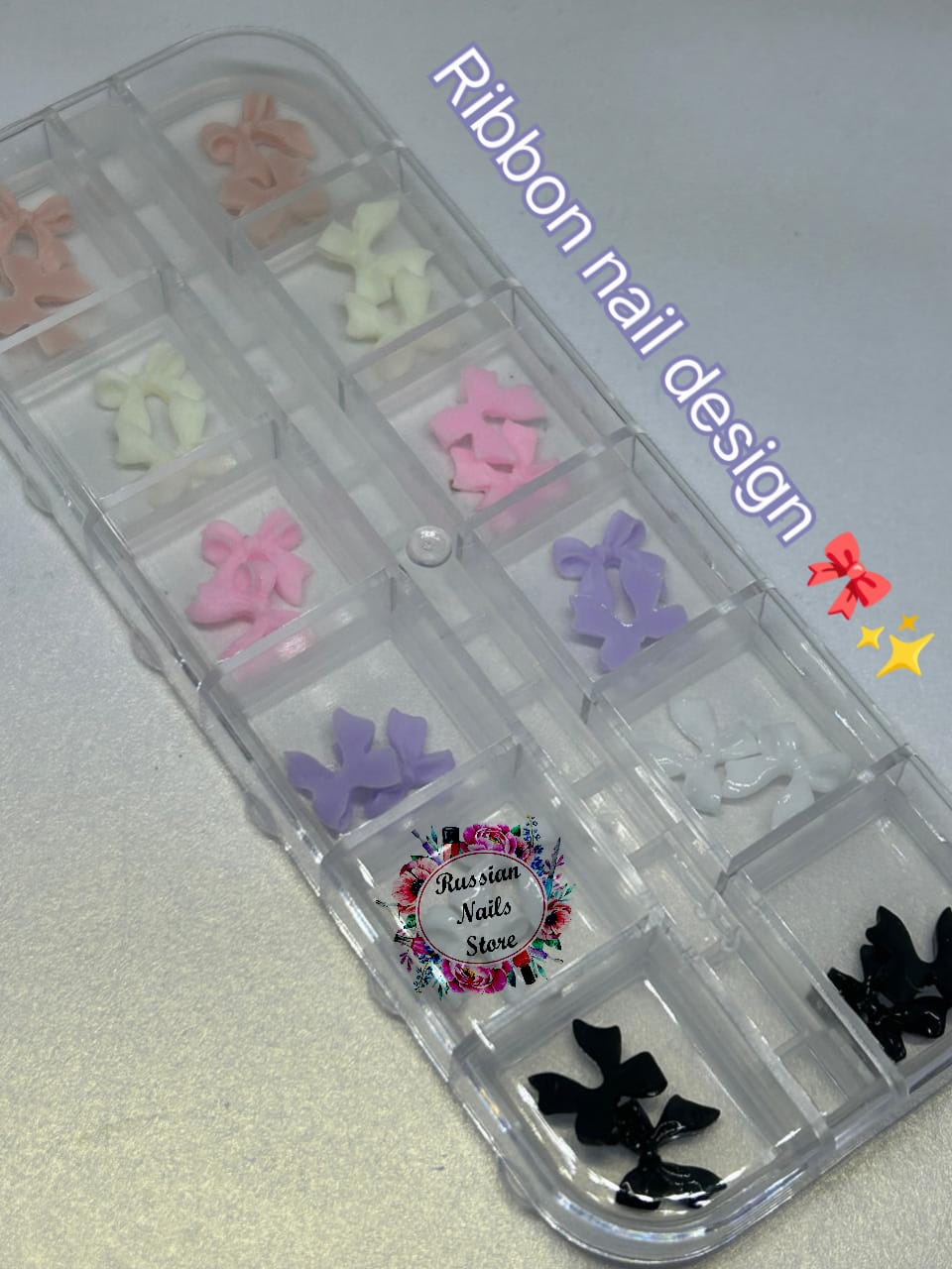 Ribbon Nail designs mix colors/12slot