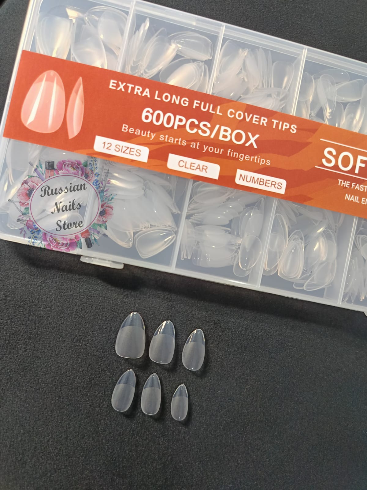 Soft Gel Tips " Short Almond " 600 pcs